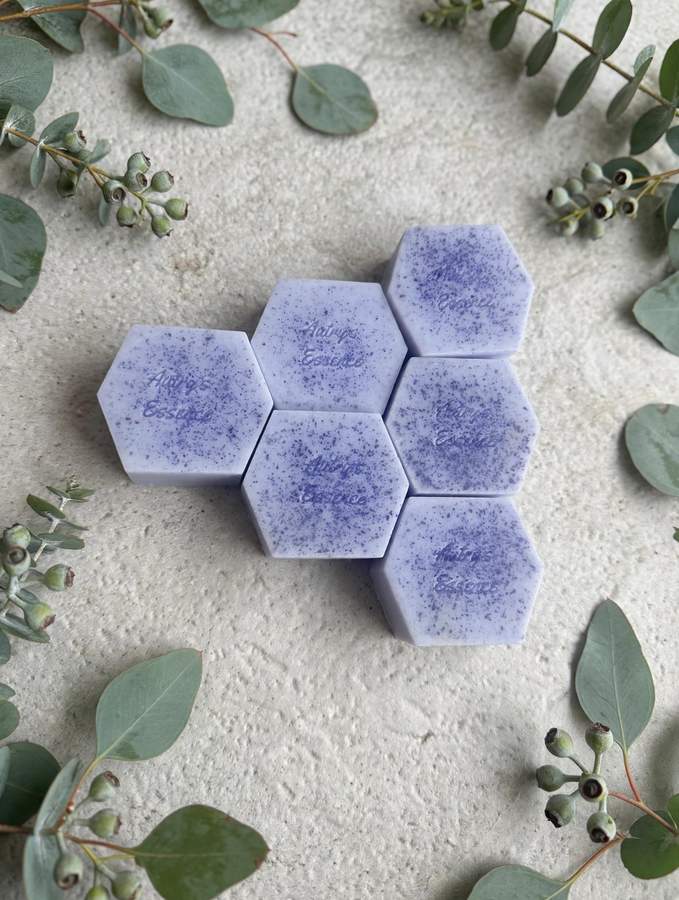 Blue Frankincense goat milk soap bars